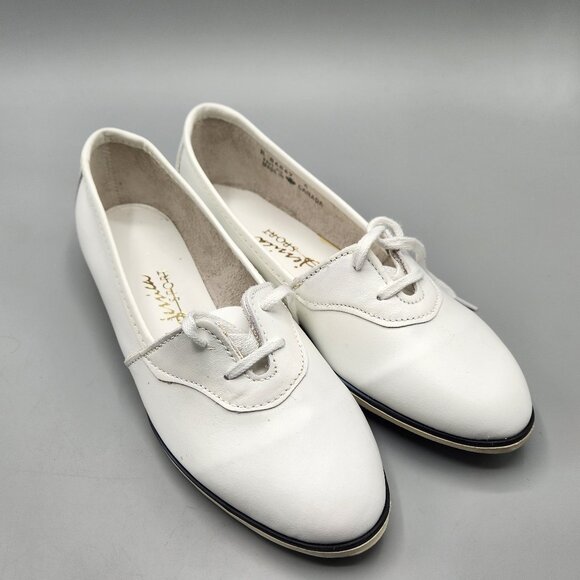 Vintage Jessica Sport Leather Oxford Nurse Shoes Size 6 NEW White - Picture 1 of 6